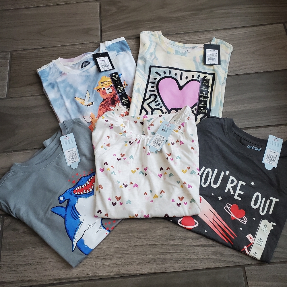 Girls Summer Shirt Bundle Size XL 14/16